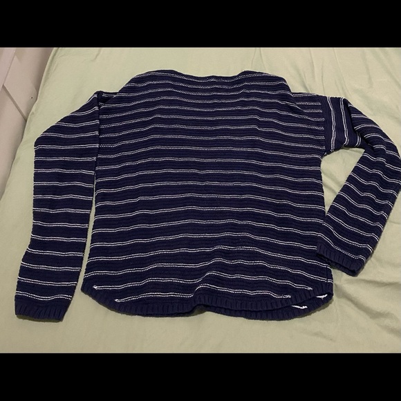 Blue and White Stripped Sweater - Picture 2 of 4